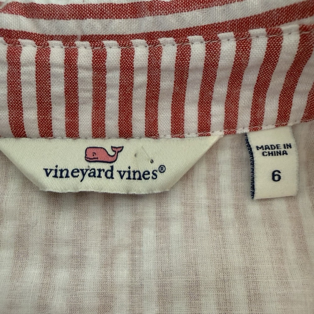Vineyard Vines Pink and White Striped Strapless Tie-Front Dress - Picture 8 of 14